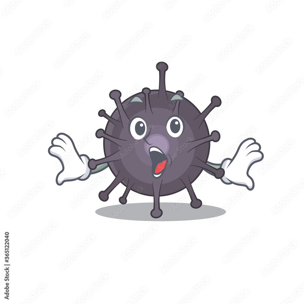 Sticker Salmonella mascot design concept showing a amazed gesture