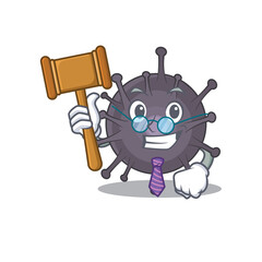 A judicious judge of salmonella caricature concept wearing glasses