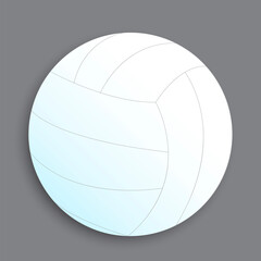 Volleyball white ball. Beach game vector icon. A friendly illustration of a fun holiday. Stock Photo.