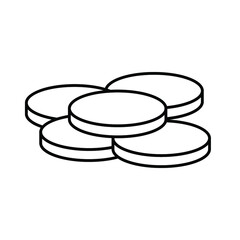 Coins Icon Vector design illustration