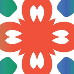 Ethnic ceramic tile in mexican talavera.