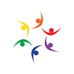 Obraz premium Community, network and social logo