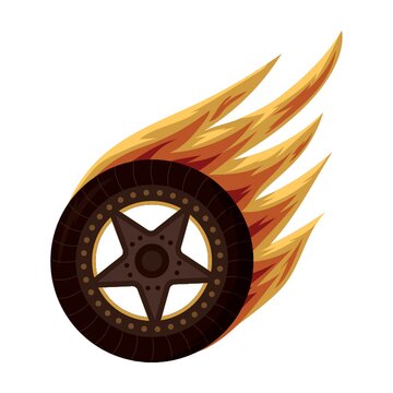 Flaming Tire