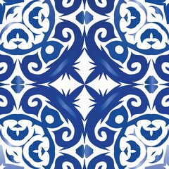 Ethnic ceramic tile in portuguese azulejo.