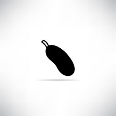 eggplant icon with shadow on white background