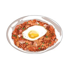 spicy meal with egg