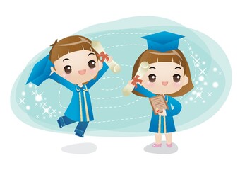 graduate girls with degrees