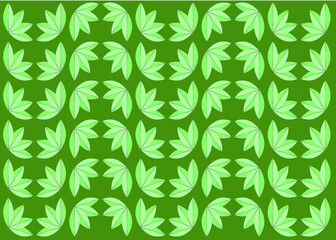 Seamless Green Floral Leaf Pattern Design