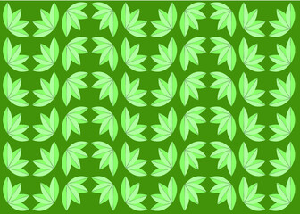 Seamless Green Floral Leaf Pattern Design