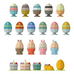 set of easter eggs