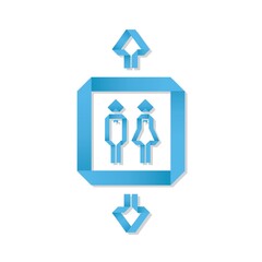 people in lift origami