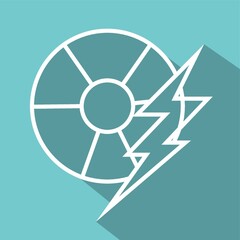 wheel with voltage sign