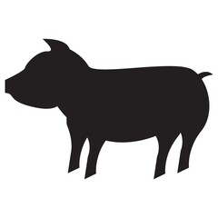 silhouette of pig