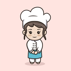 chibi anime girl mascot and character design