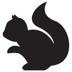 silhouette of squirrel