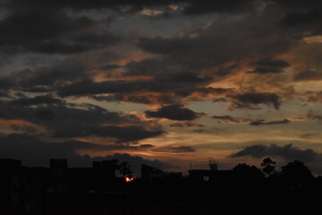 clouds over the city