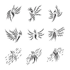 collection of bird tattoo