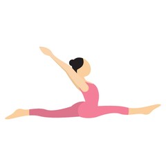 girl practising yoga in monkey pose