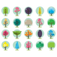 abstract tree icons