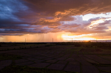 thunder storm sky Rain clouds