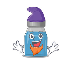 A gorgeous cartoon design of syrup medicine as an Elf fairytale character