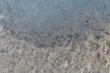 Frost drawing of on glass