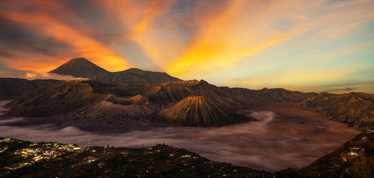 Mount Bromo, is an active volcano and part of the Tengger massif, in East Java, Indonesia.