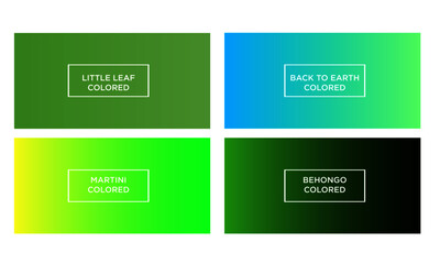 Set of gradient color background (little leaf colored, back to earth colored, martini colored, behongo colored)