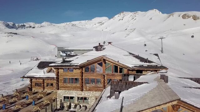 Drone Footage of a Chalet in the italian apls