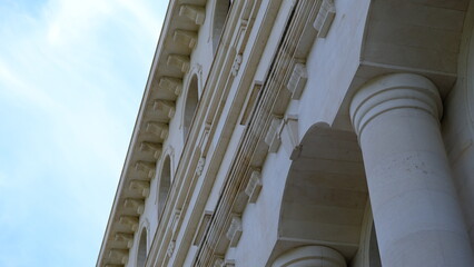 Obraz premium Elements and details of the facade of the house in the cities of Russia