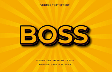 Boss editable text effect