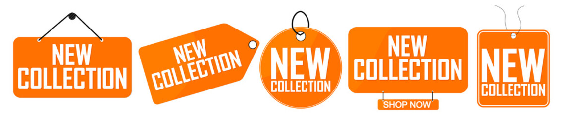 Set New Collection, banners design template, vector illustration