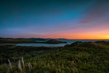sunset in the mountains