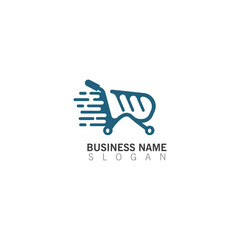 Shopping Cart Logo creative template, Shop Logo Vector Inspiration design