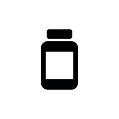 Medicine bottle icon vector logo design template