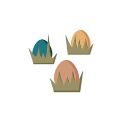 easter eggs in grass