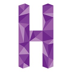 abstract design of alphabet h