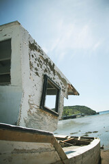 old abandoned boat