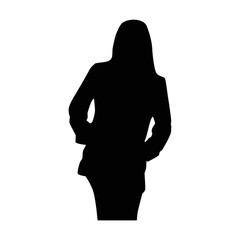 silhouette of a woman standing