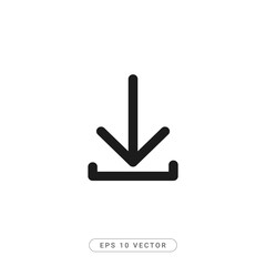 Download Icon Flat Vector illustration - EPS 10 Vector