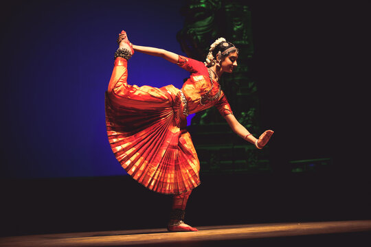 Graceful bharatnatyam dancer