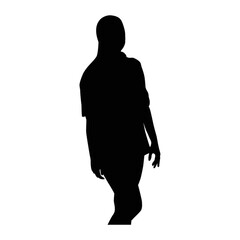 silhouette of a woman standing