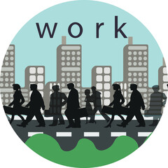 business people in the city