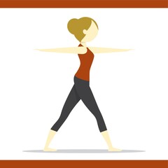 girl practising yoga in standing pose