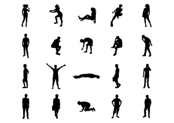 silhouette of people