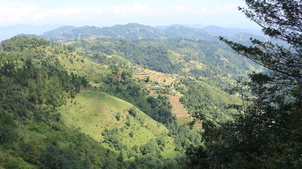 landscape with hills of nepal