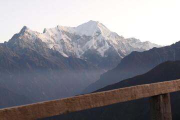 mountain in nepal on the way to gosaikunda from lauribinayak