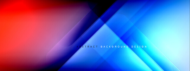 Naklejka premium Motion concept neon shiny lines on liquid color gradients abstract backgrounds. Dynamic shadows and lights templates for text