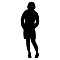 silhouette of a woman standing