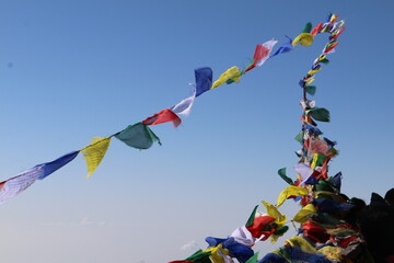 prayer flags in the wind